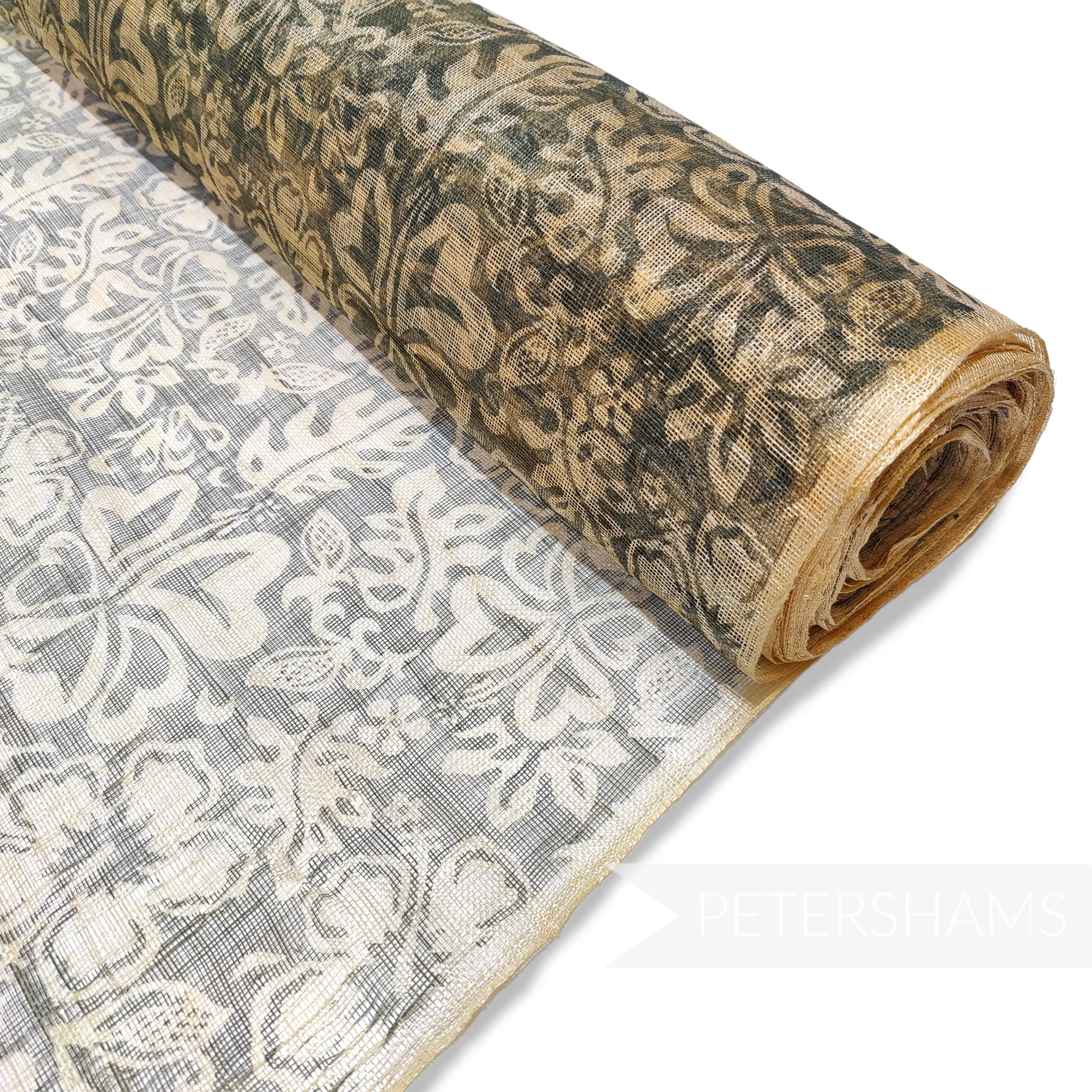 Tropical Hibiscus Print Sinamay Fabric - 1/2m