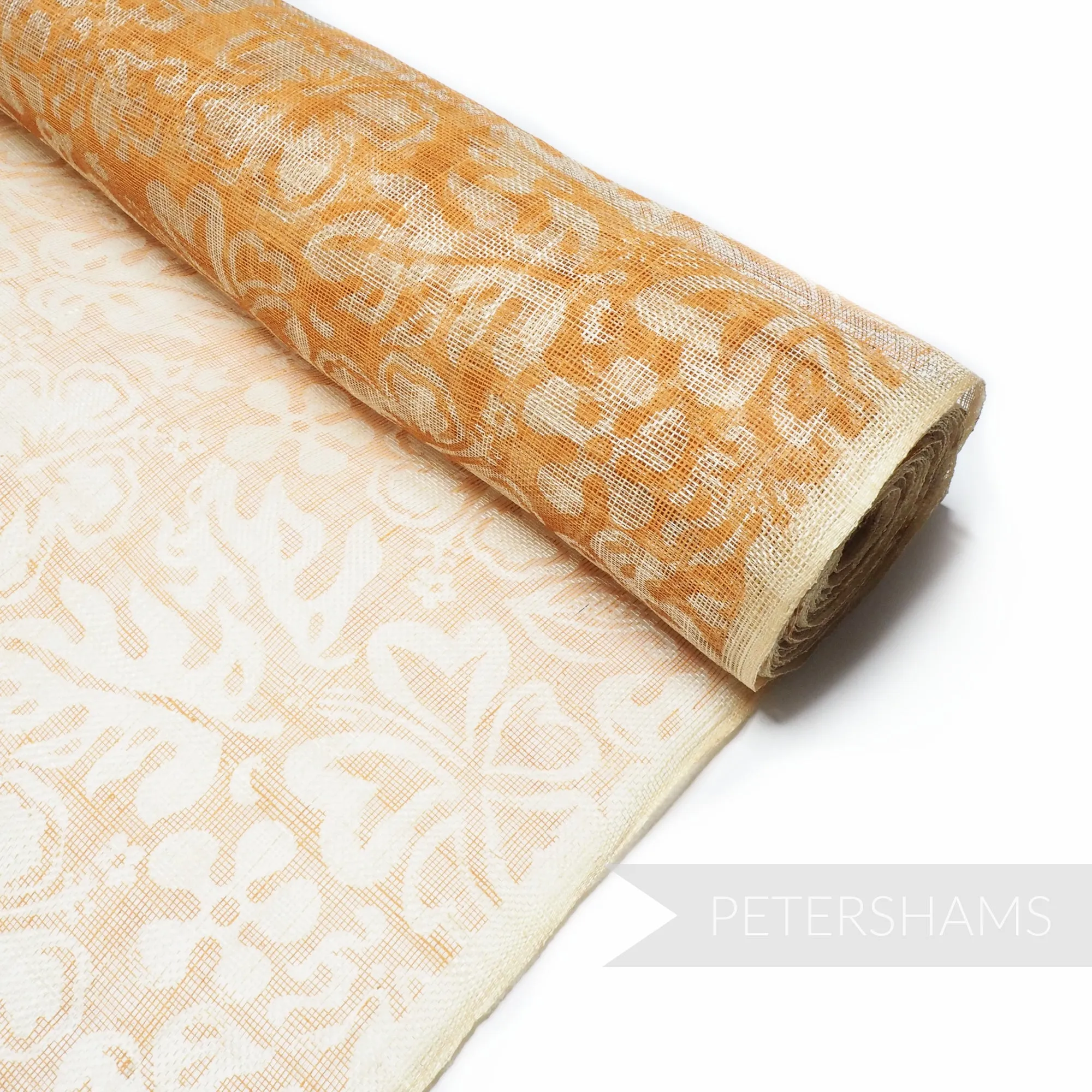 Tropical Hibiscus Print Sinamay Fabric - 1/2m