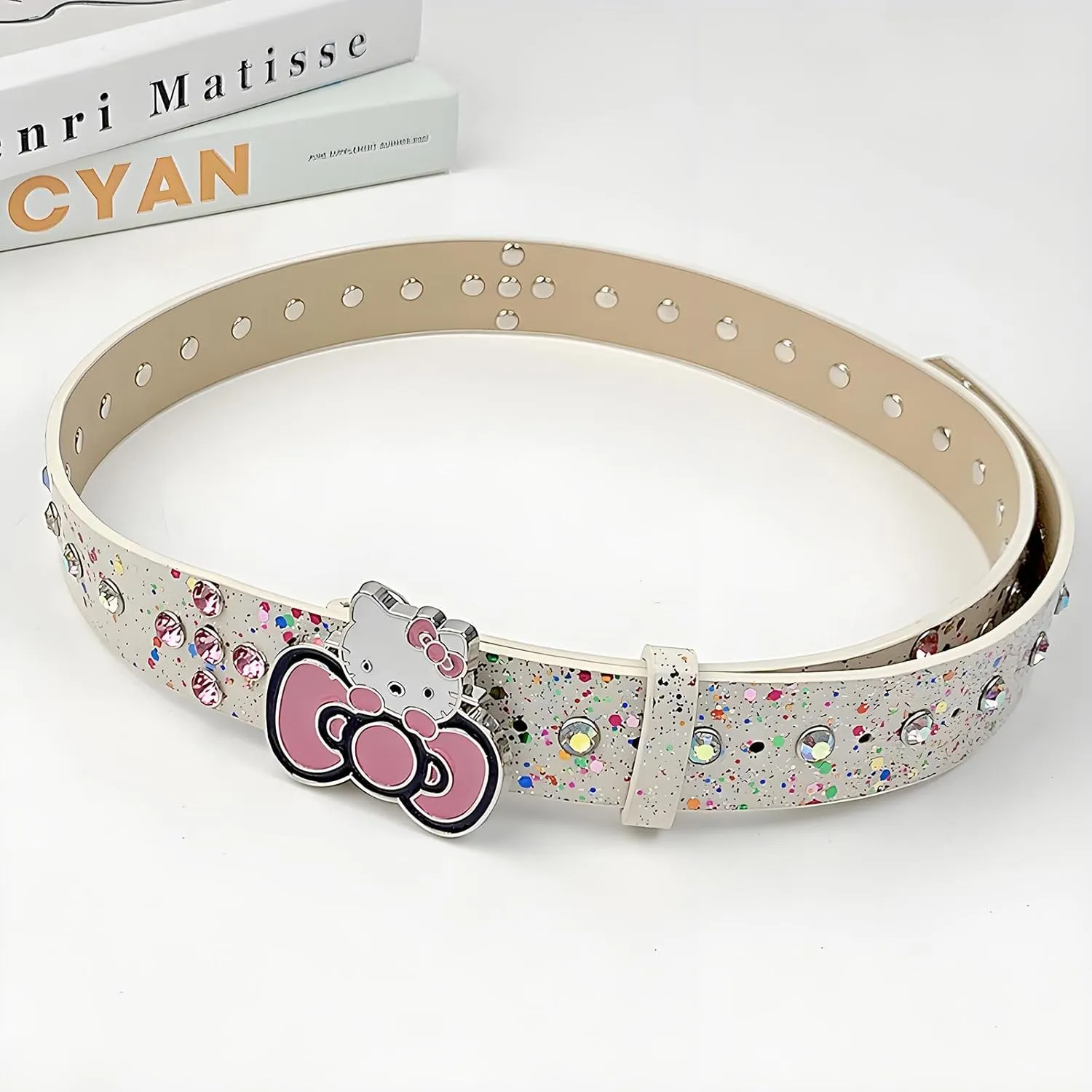 White Cute Pu Leather Women Belts Trendy Girl Waist Belt for Jeans Pants Dresses