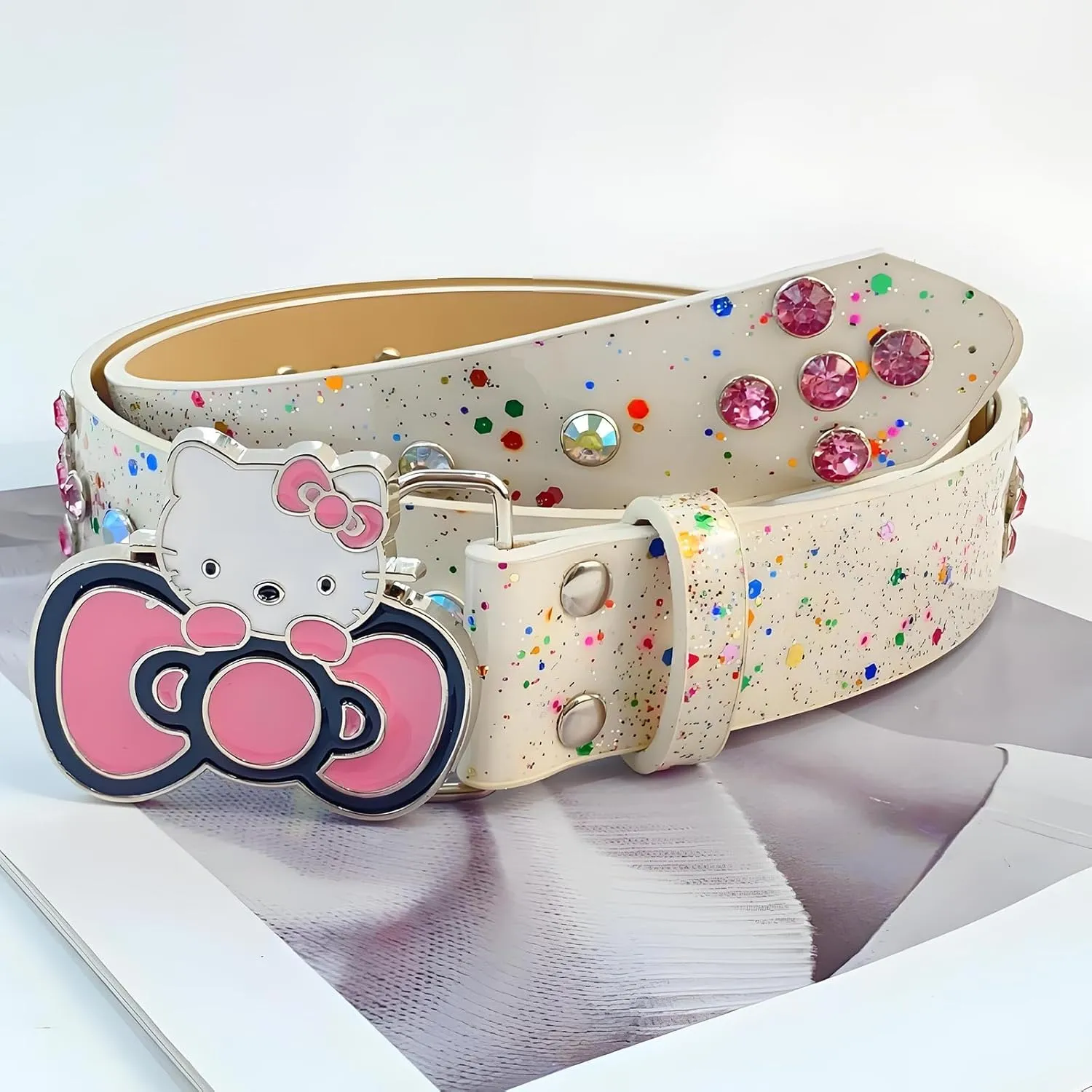 White Cute Pu Leather Women Belts Trendy Girl Waist Belt for Jeans Pants Dresses