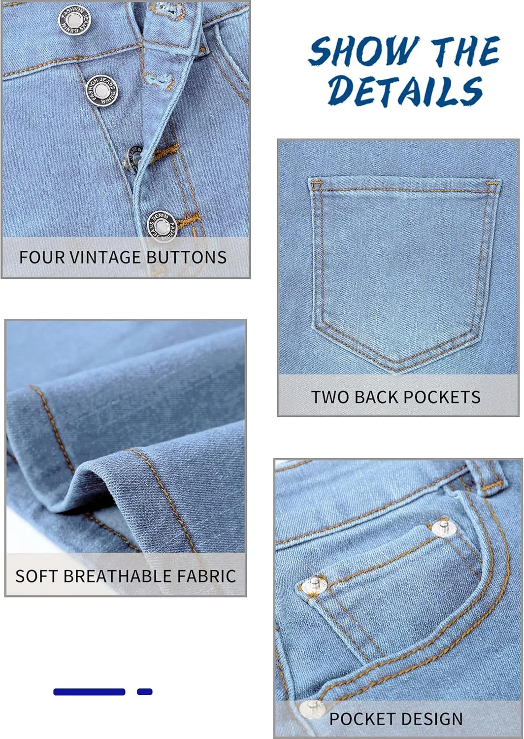 Womens Long Denim Skirt Casual A-Line Stretch Jean Skirt for Women High Waisted Vintage Denim Maxi Skirt with Pockets Blue