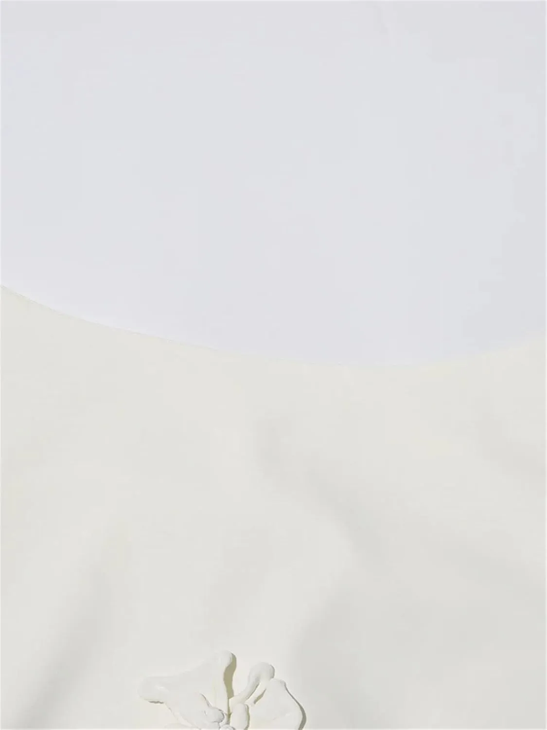 Women's Minimalist Patchwork Skirt, Appliqu Detail Office High Waist A-Line