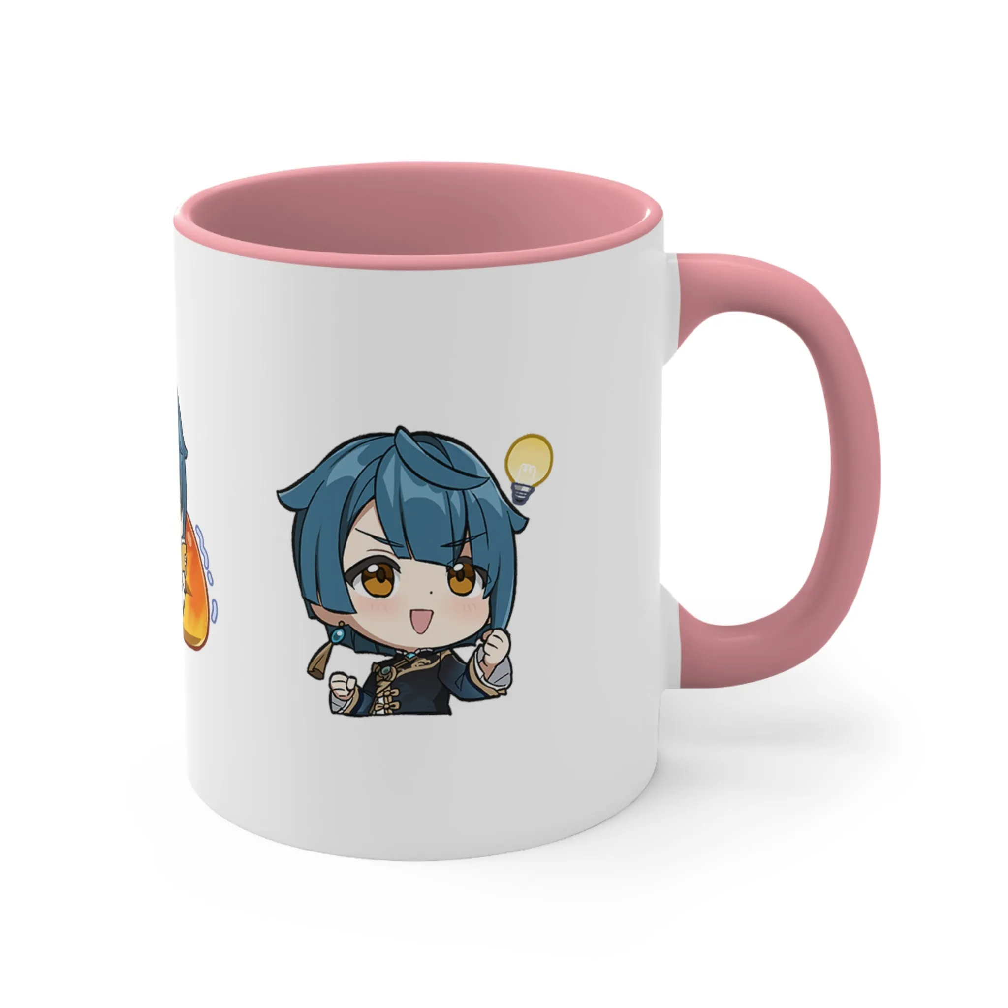Xingqiu Genshin Impact Accent Coffee Mug, 11oz Cups Mugs Cup Gift For Gamer Gifts Game Anime Fanart Fan Birthday Valentine's Christmas
