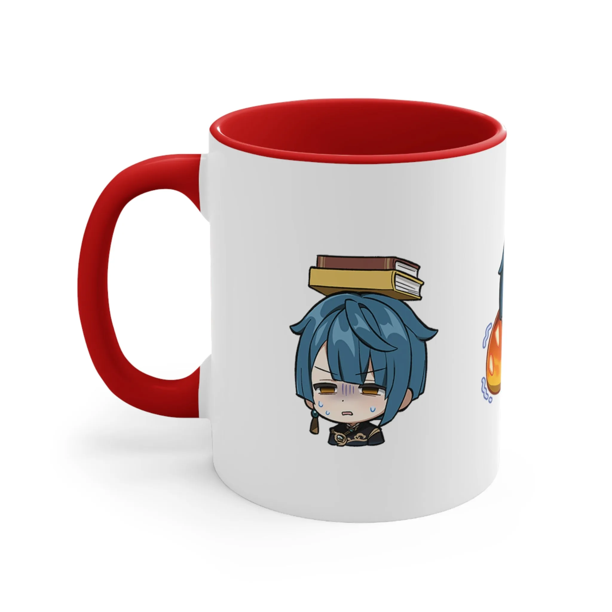 Xingqiu Genshin Impact Accent Coffee Mug, 11oz Cups Mugs Cup Gift For Gamer Gifts Game Anime Fanart Fan Birthday Valentine's Christmas