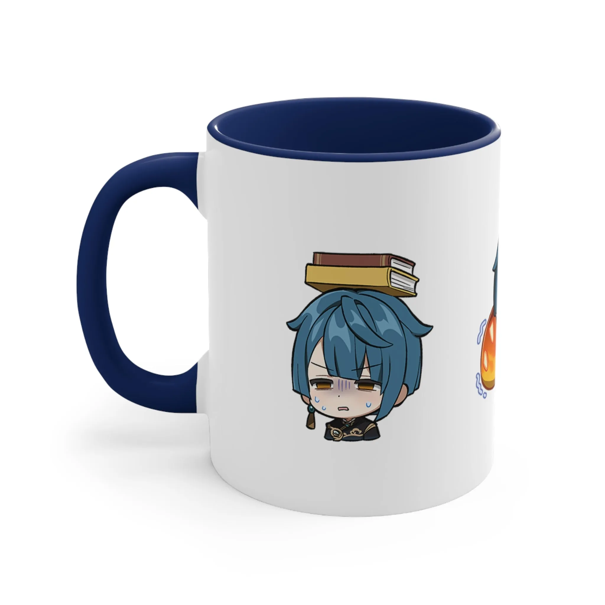 Xingqiu Genshin Impact Accent Coffee Mug, 11oz Cups Mugs Cup Gift For Gamer Gifts Game Anime Fanart Fan Birthday Valentine's Christmas