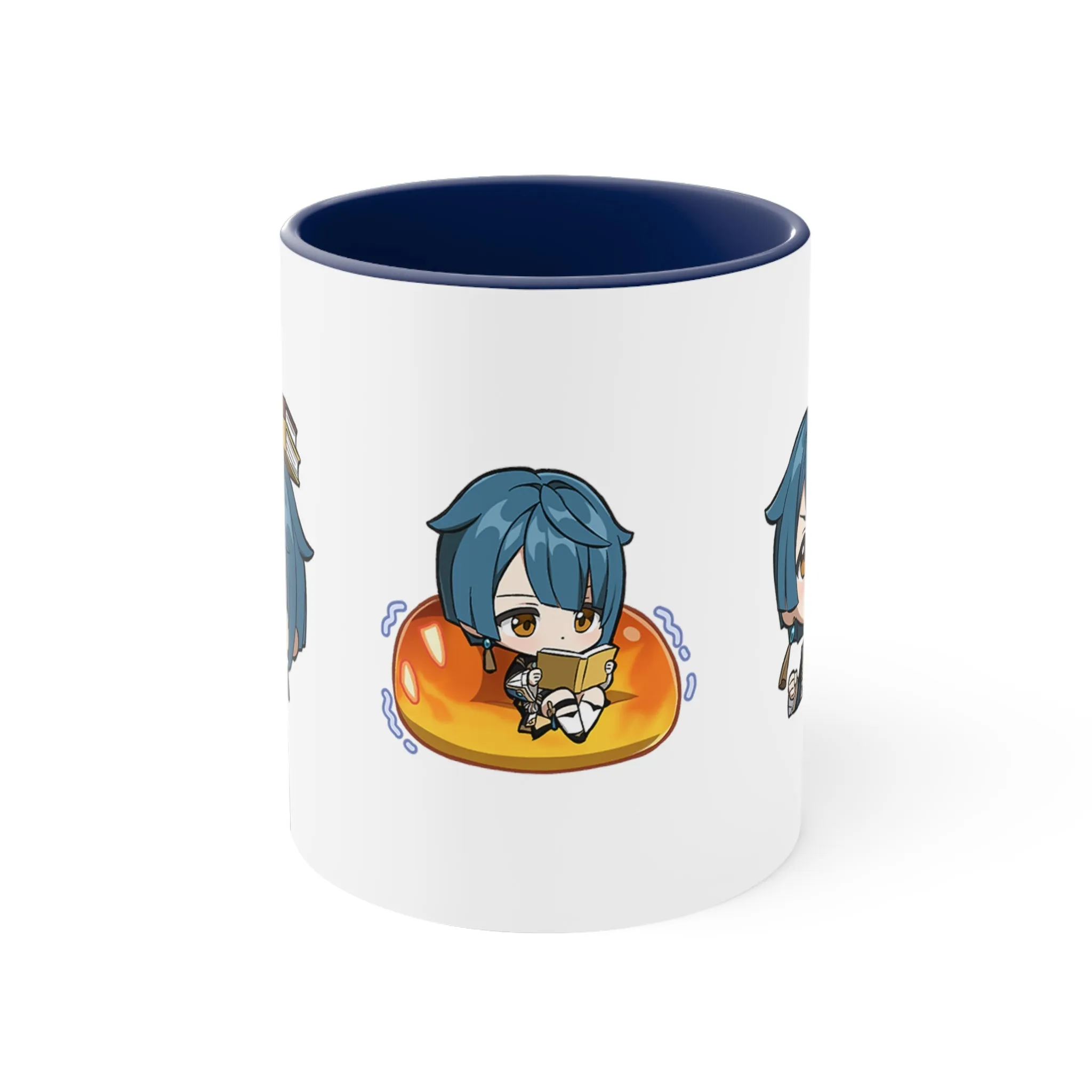 Xingqiu Genshin Impact Accent Coffee Mug, 11oz Cups Mugs Cup Gift For Gamer Gifts Game Anime Fanart Fan Birthday Valentine's Christmas
