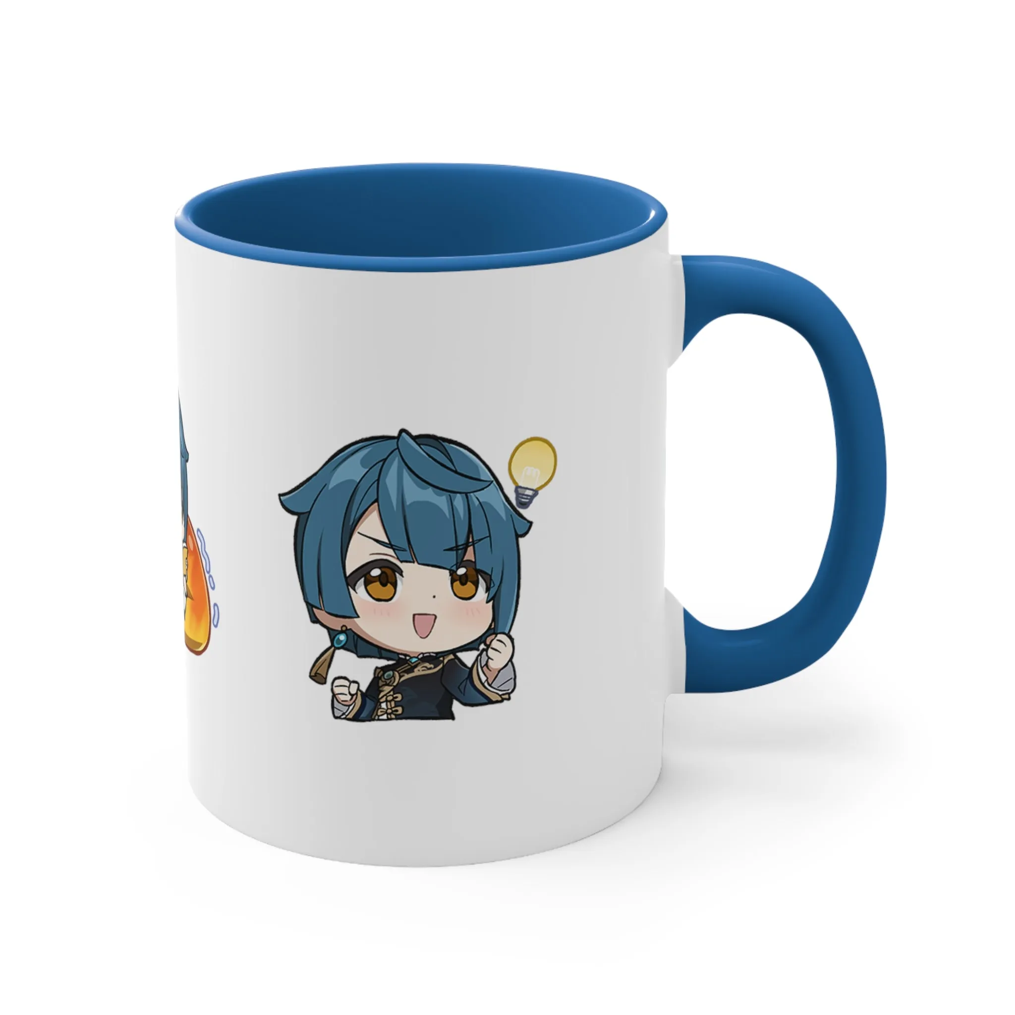 Xingqiu Genshin Impact Accent Coffee Mug, 11oz Cups Mugs Cup Gift For Gamer Gifts Game Anime Fanart Fan Birthday Valentine's Christmas