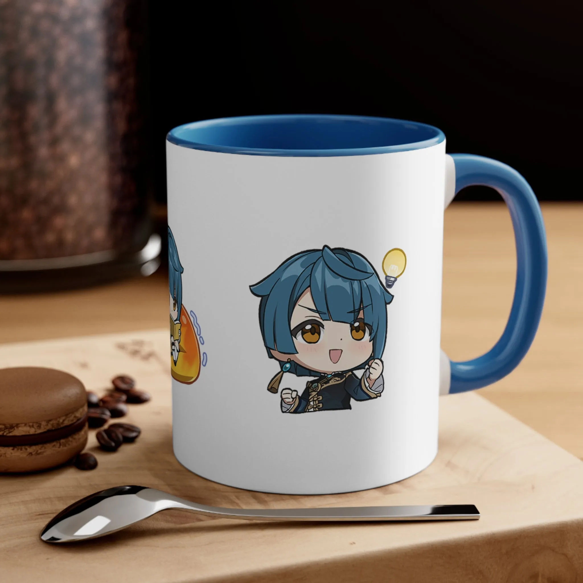 Xingqiu Genshin Impact Accent Coffee Mug, 11oz Cups Mugs Cup Gift For Gamer Gifts Game Anime Fanart Fan Birthday Valentine's Christmas