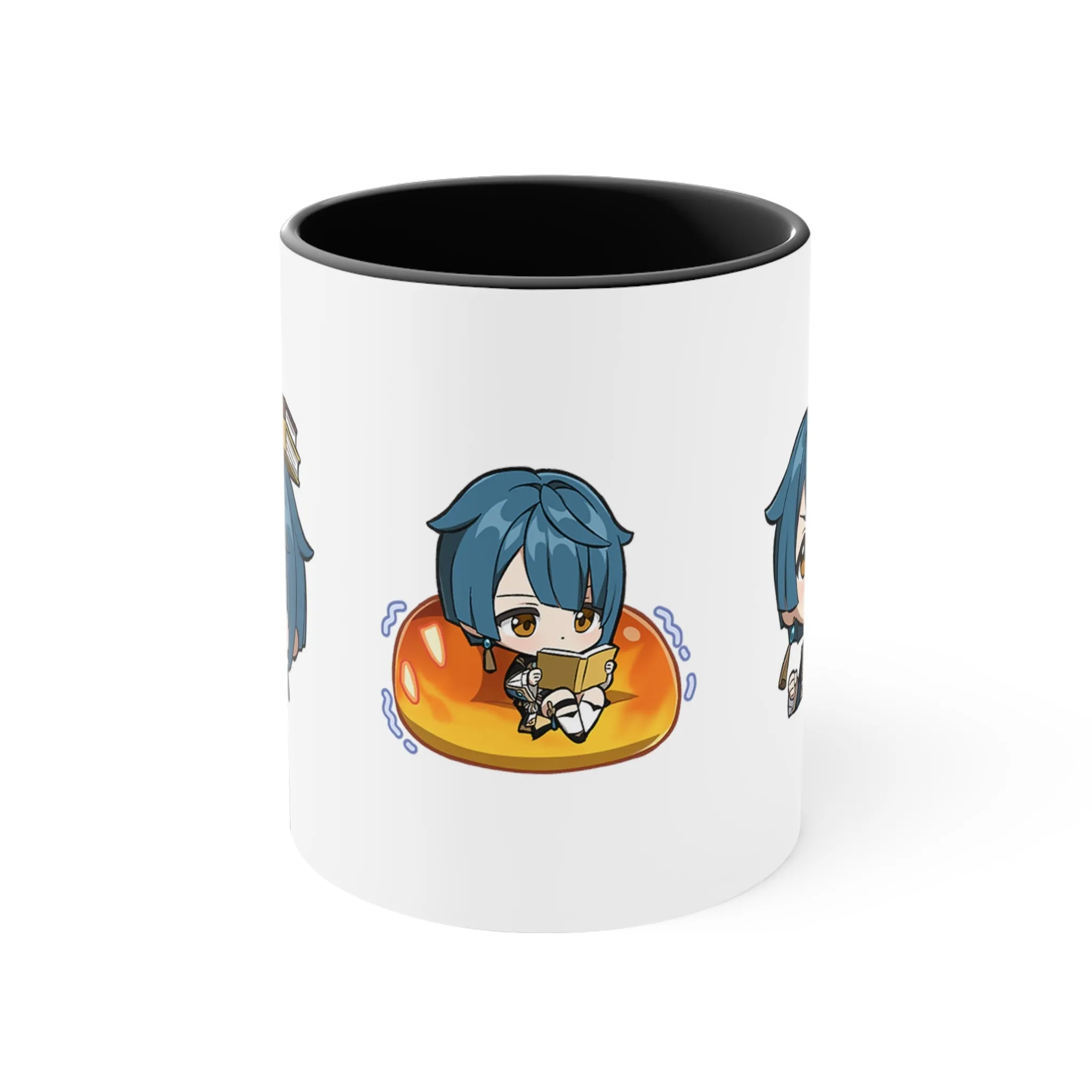 Xingqiu Genshin Impact Accent Coffee Mug, 11oz Cups Mugs Cup Gift For Gamer Gifts Game Anime Fanart Fan Birthday Valentine's Christmas
