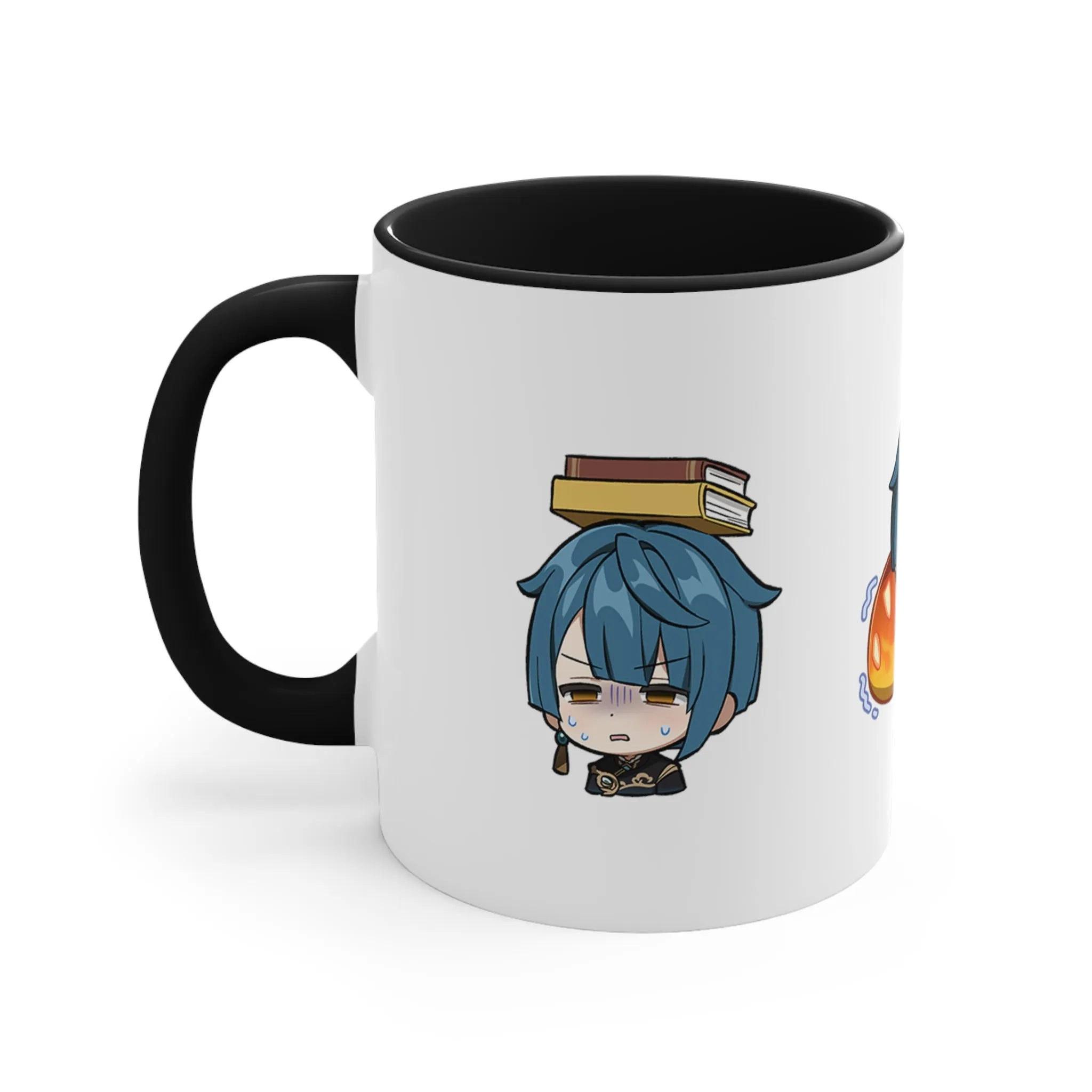 Xingqiu Genshin Impact Accent Coffee Mug, 11oz Cups Mugs Cup Gift For Gamer Gifts Game Anime Fanart Fan Birthday Valentine's Christmas