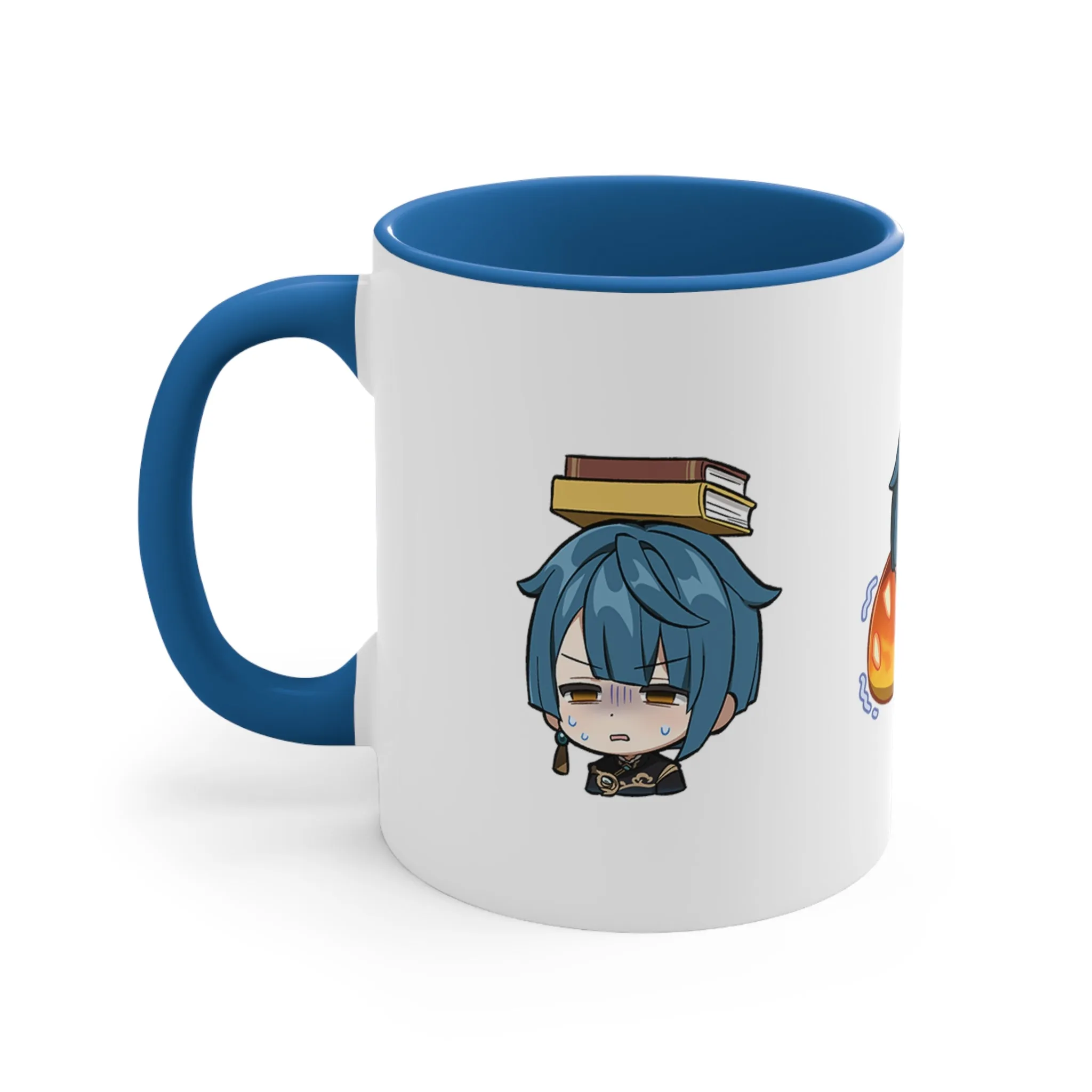 Xingqiu Genshin Impact Accent Coffee Mug, 11oz Cups Mugs Cup Gift For Gamer Gifts Game Anime Fanart Fan Birthday Valentine's Christmas