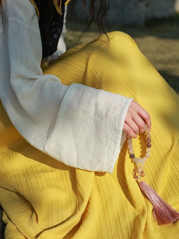 Xuyu 须臾 A Moment in the Early Tang Chuiling Banbi Jacket & Poqun Broken Skirt Ruqun Set
